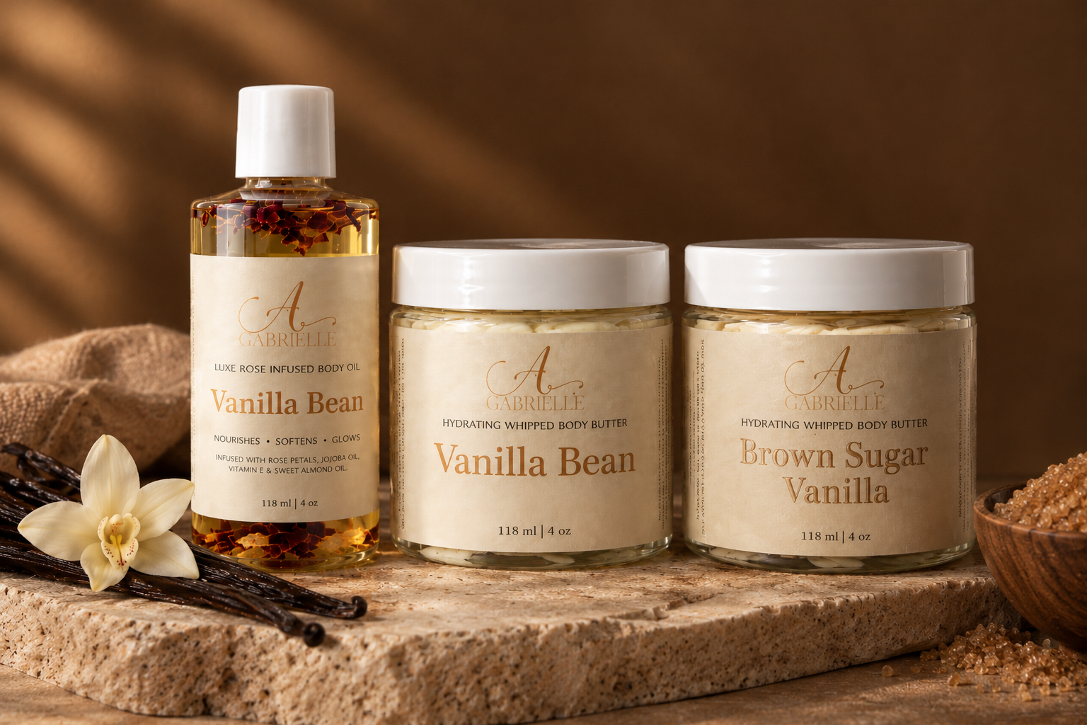 Vanilla Bean body oil and butter pairing